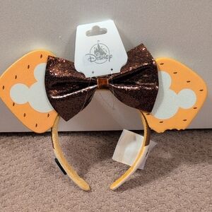 Disney World Disney Eats S'mores Sparkling Bow Minnie Mickey Ears Headband NWT